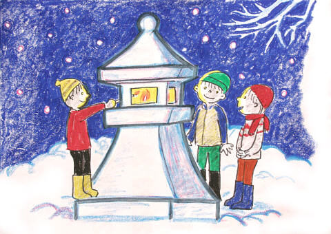 雪灯篭の作り方